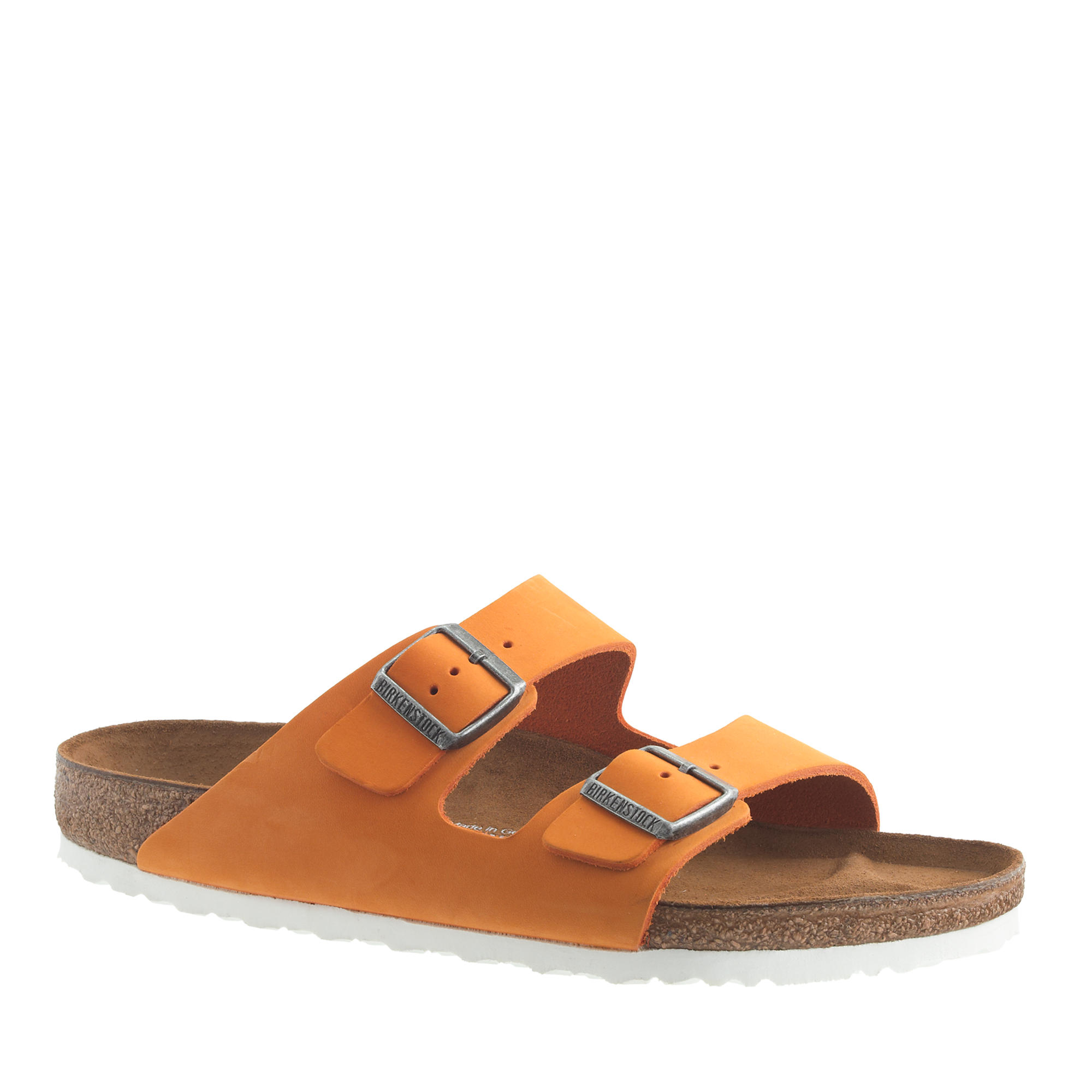 J.Crew Men's Birkenstock Arizona Nubuck Sandals in Orange for Men | Lyst