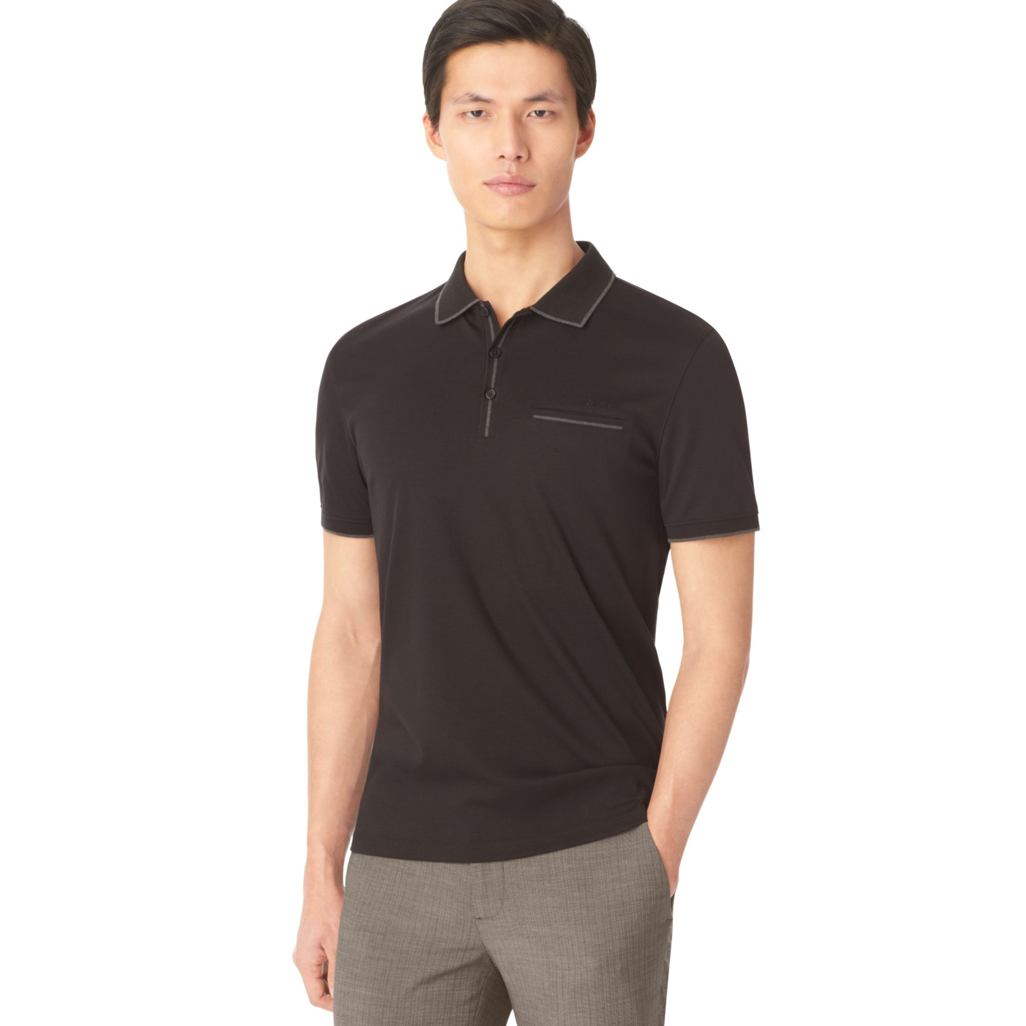 calvin klein black polo shirt