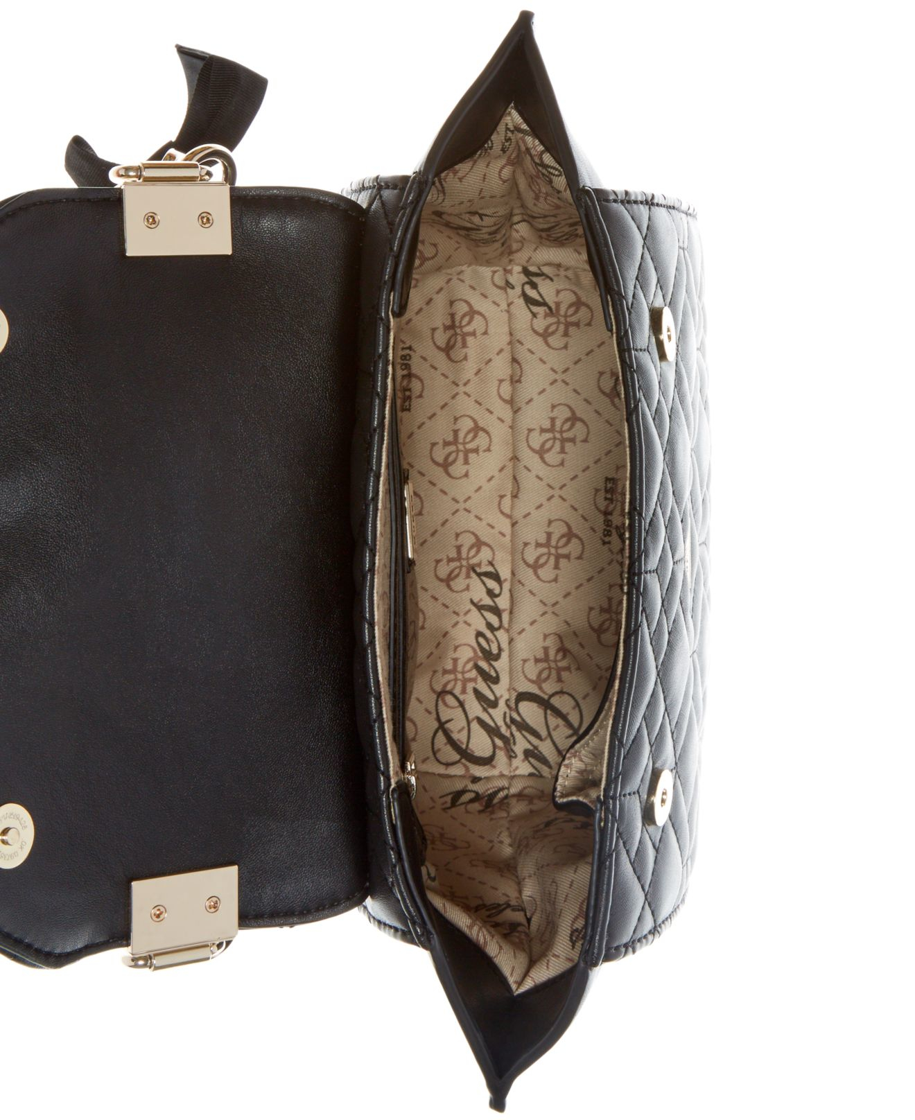 Guess Ines Top Handle Crossbody Bag in Black Lyst