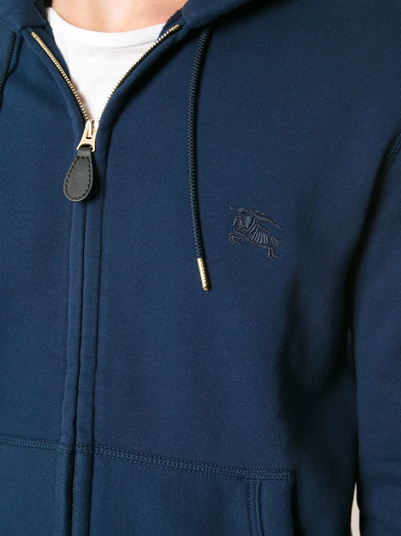Burberry Brit Branded Hoodie in Blue for Men - Lyst