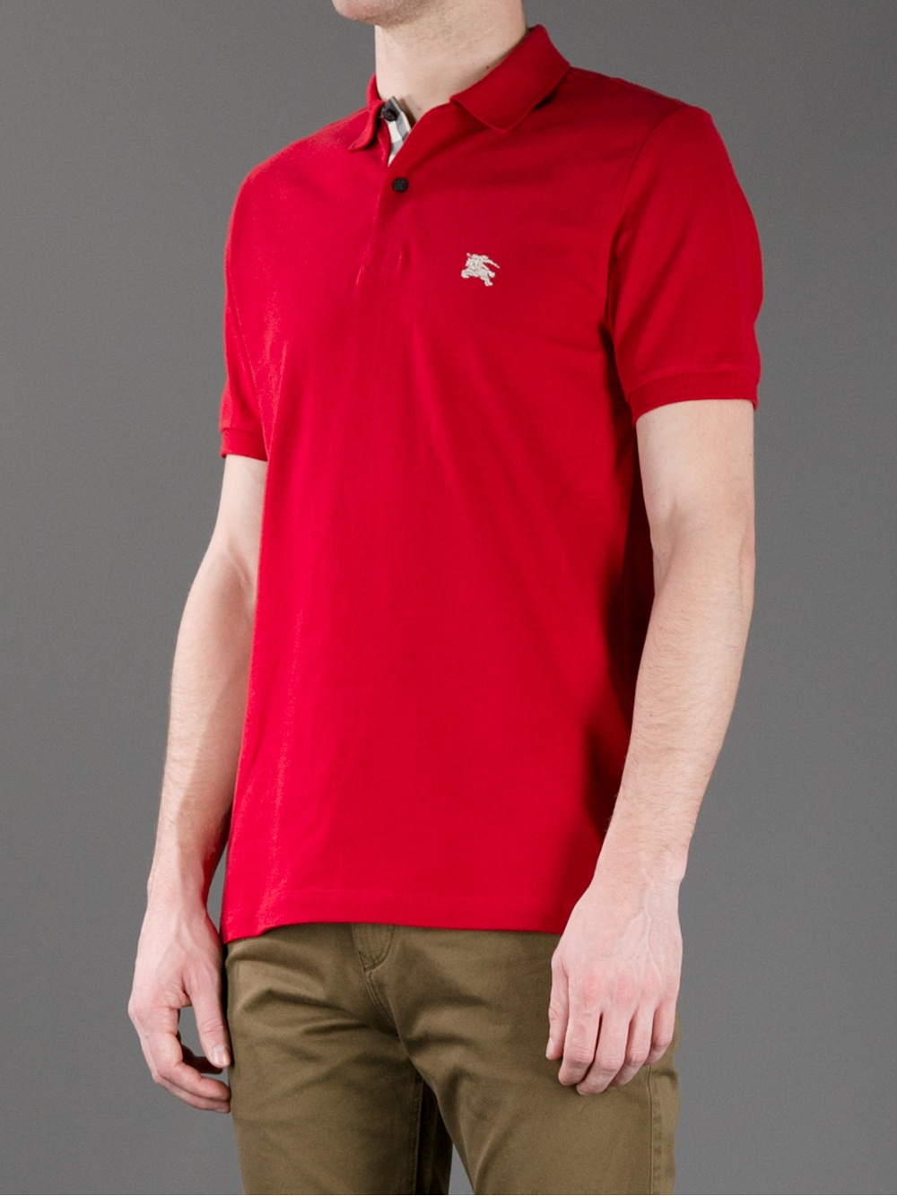 at føre Kontrovers Ynkelig Burberry Brit Classic Polo Shirt in Red for Men - Lyst