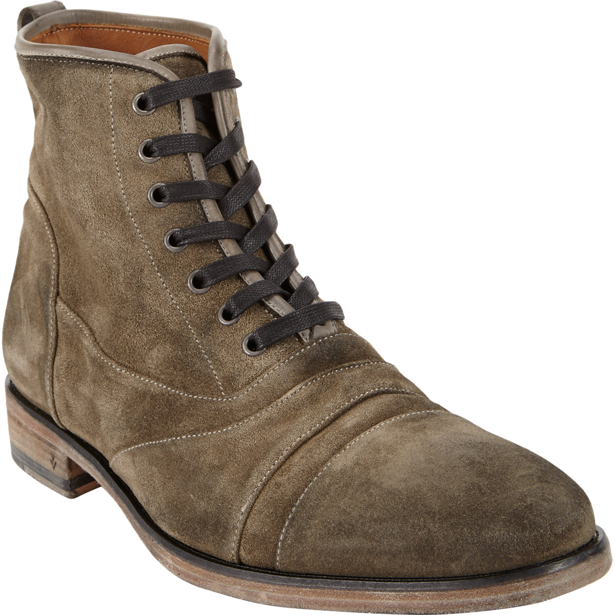 John Varvatos Fleetwood LaceUp Boots in Gray for Men Lyst