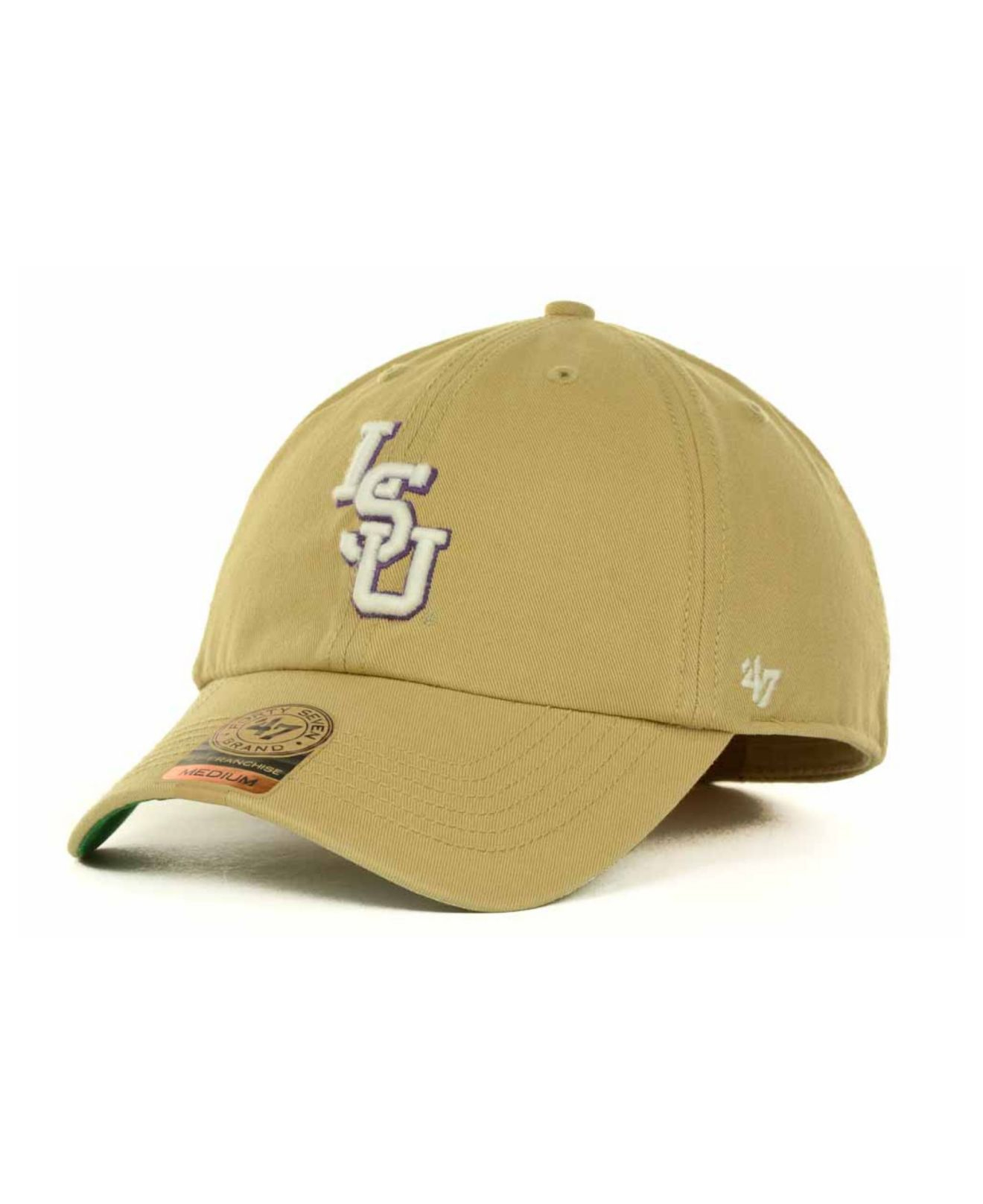 47 Brand Lsu Tigers Khaki Franchise Cap in Natural for Men Lyst