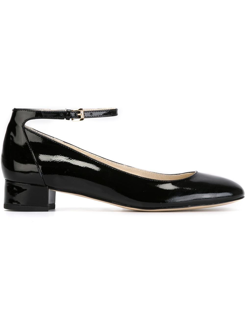MICHAEL Michael Kors Ankle-Strap Patent-Leather Pumps in Black | Lyst