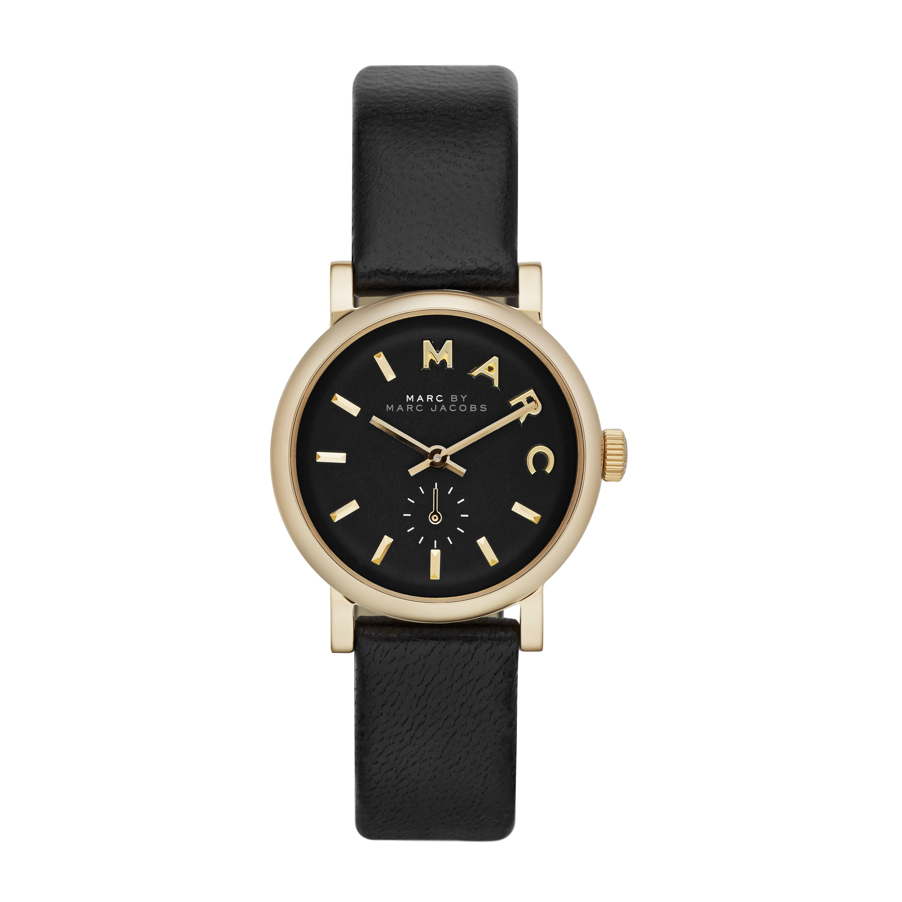 Marc by marc jacobs Mbm1273 Baker Ladies Black Leather Strap Watch in ...