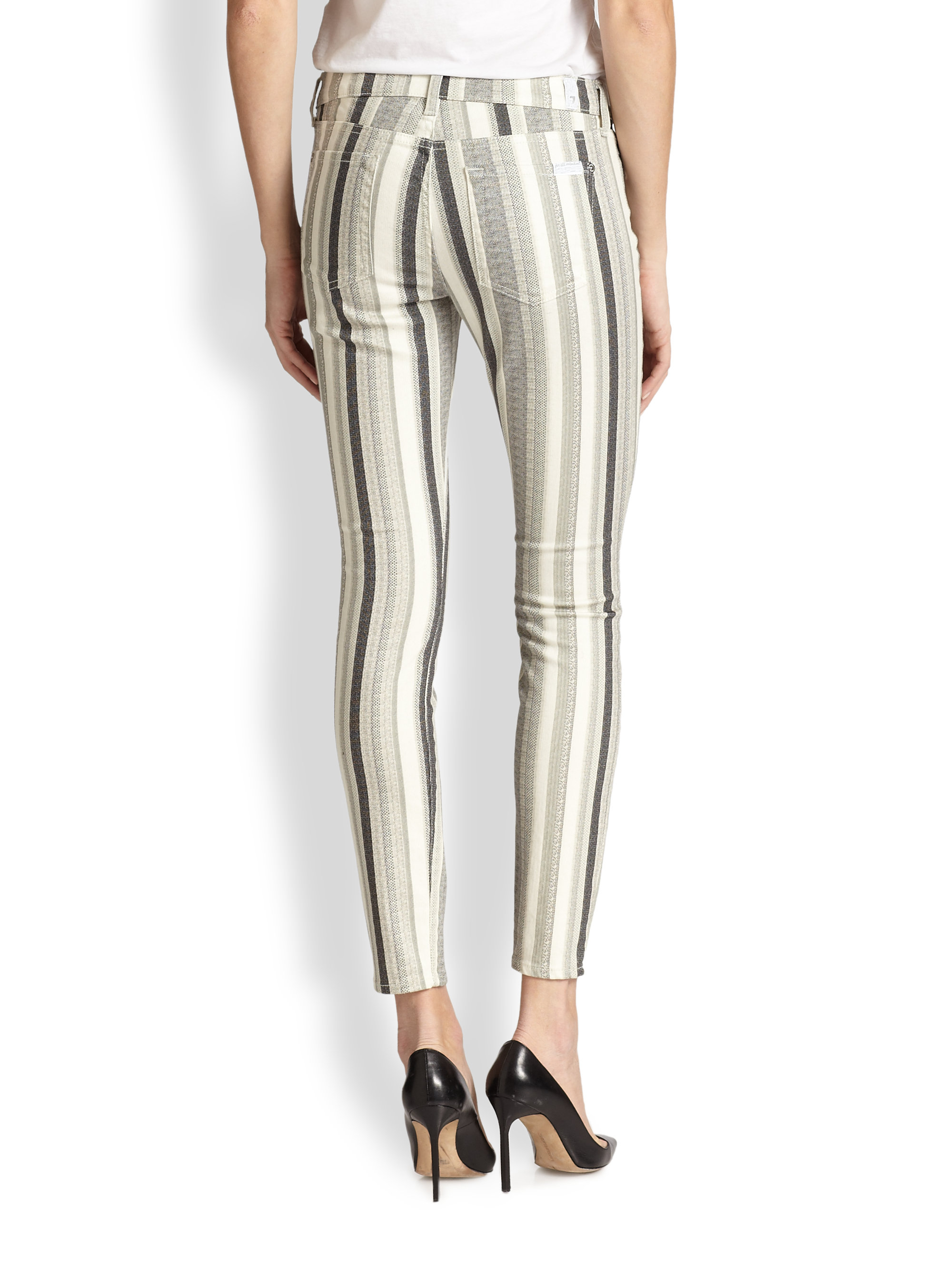 7 for all mankind striped jeans