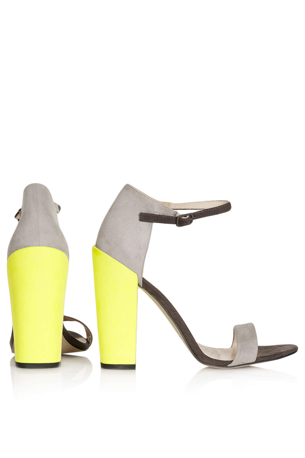 block heel sandals yellow