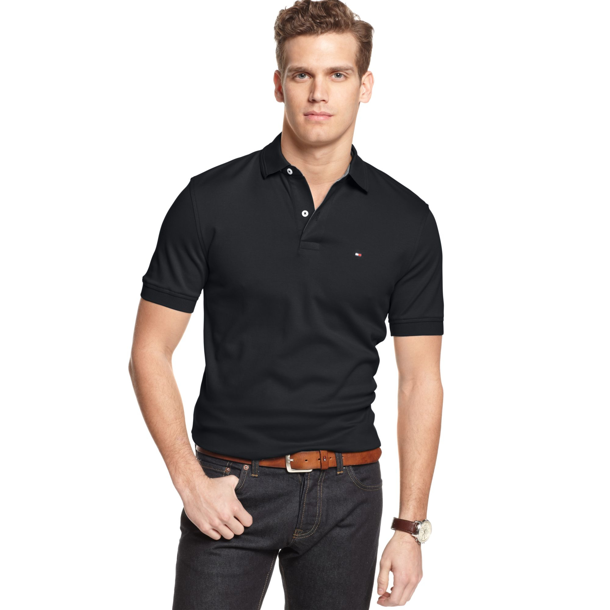 Tommy Hilfiger Jacob Polo Shirt in Black for Men (Tommy Black) | Lyst