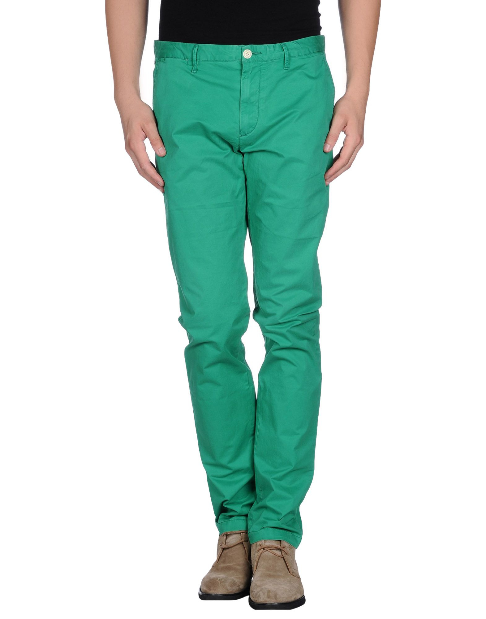 Scotch & Soda Cotton Casual Trouser in Green for Men - Lyst