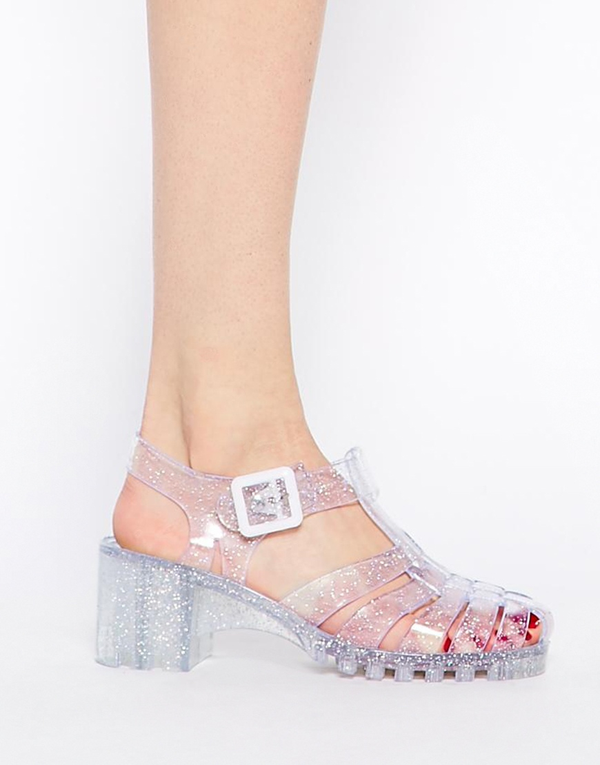 jelly shoes heels