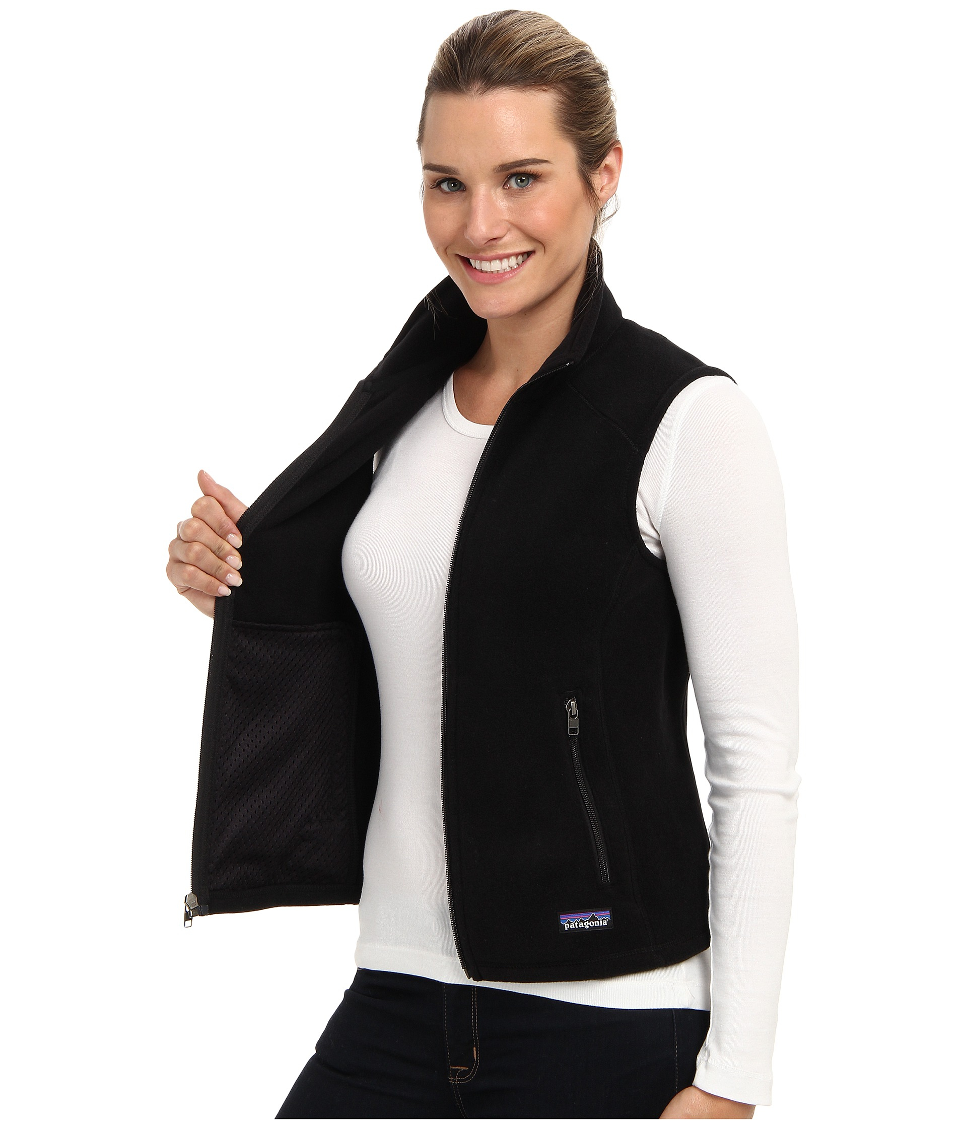 Patagonia Simple Synchilla® Fleece Vest in Black | Lyst