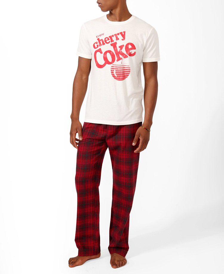 Forever 21 Plaid Pajama Pants in Black 
