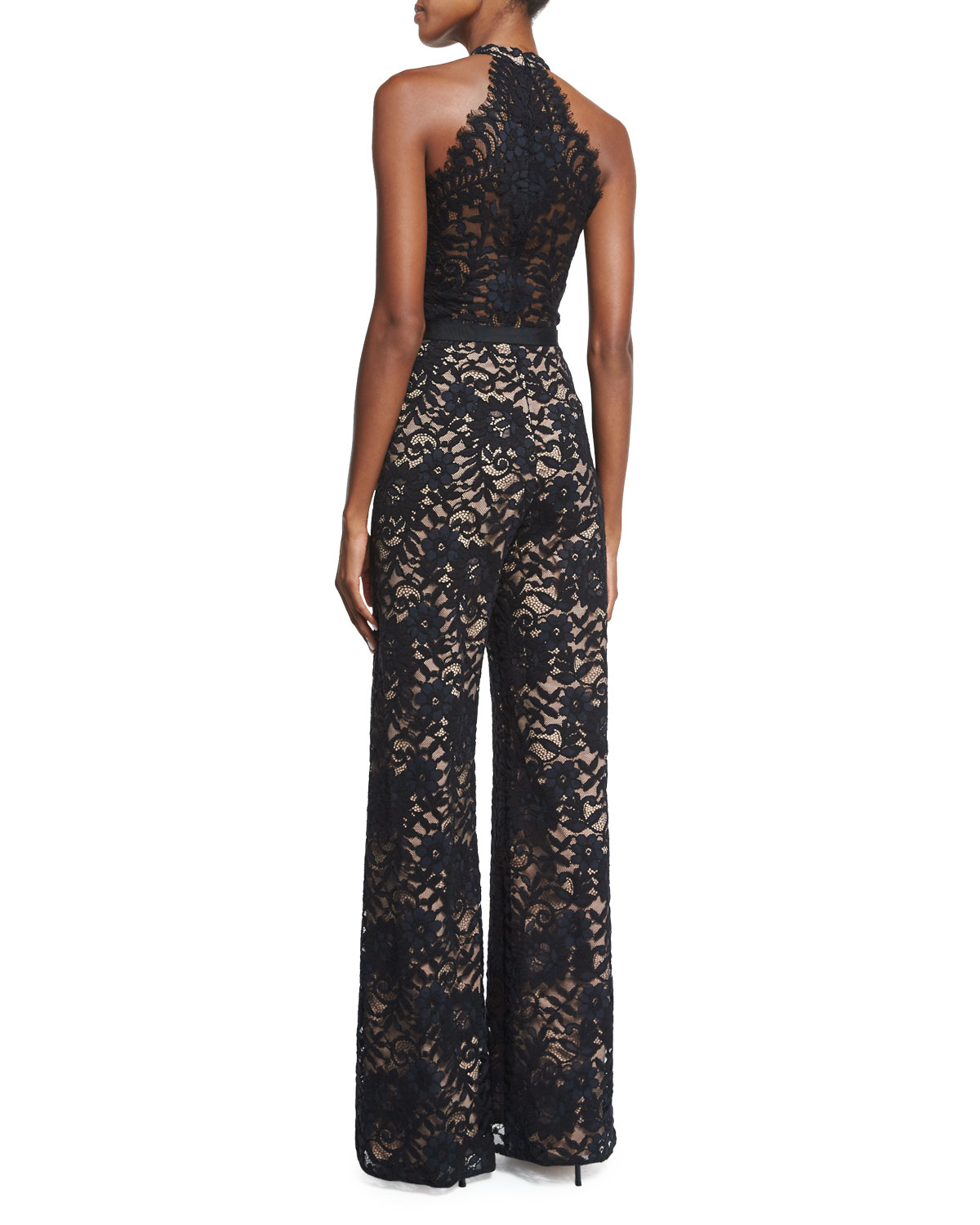 alexis black lace jumpsuit