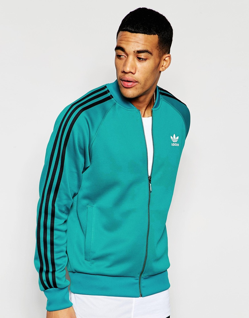 Adidas originals Superstar Track Jacket Aj7001 in Green ...