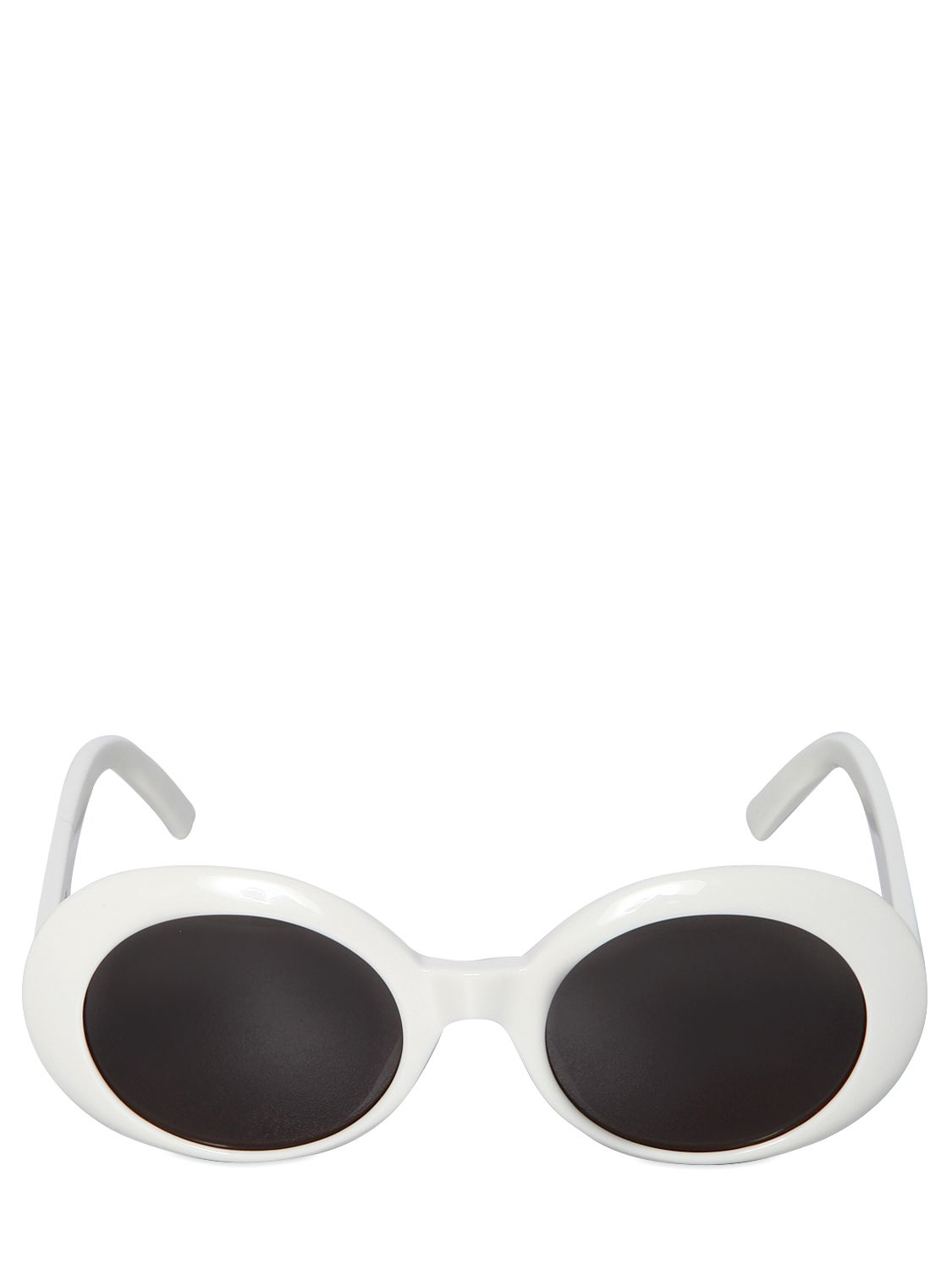 Saint Laurent Sl 98 Shiny Acetate Round Sunglasses in White for Men | Lyst