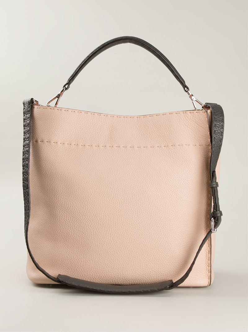 Fendi Natural Medium Anna Eria Shoulder Bag