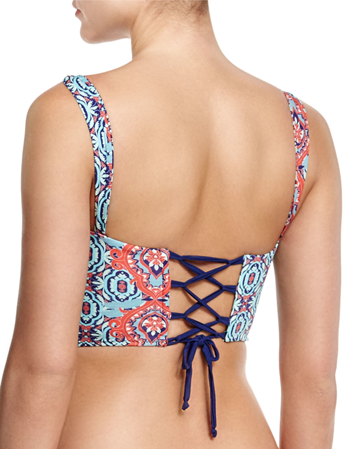 lace up swim top
