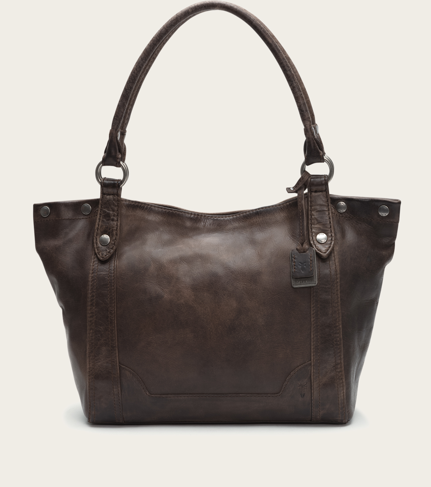 Frye Melissa Leather Shoulder Bag in Gray Lyst
