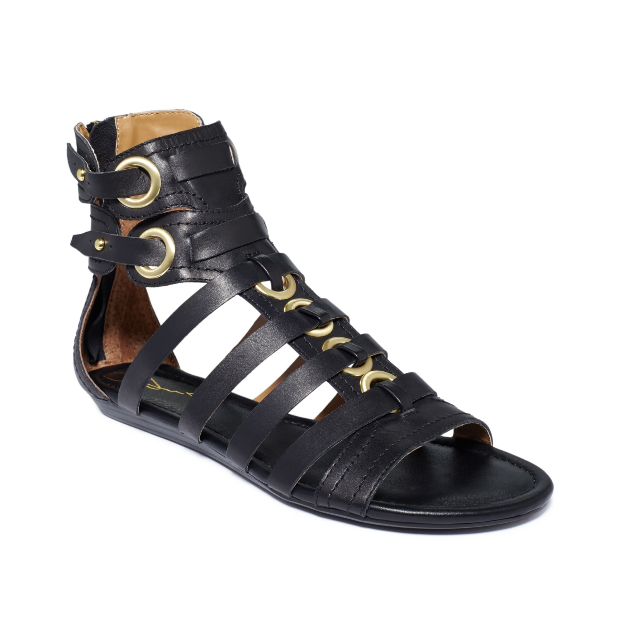 Report Signature Luckie Flat Gladiator Sandals in Black | Lyst