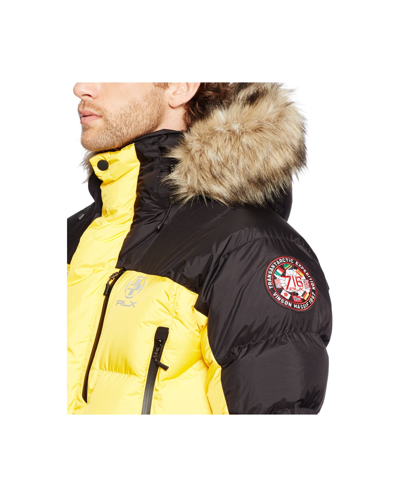 Polo Ralph Lauren Rlx Expedition Down Jacket in Yellow for Men - Lyst