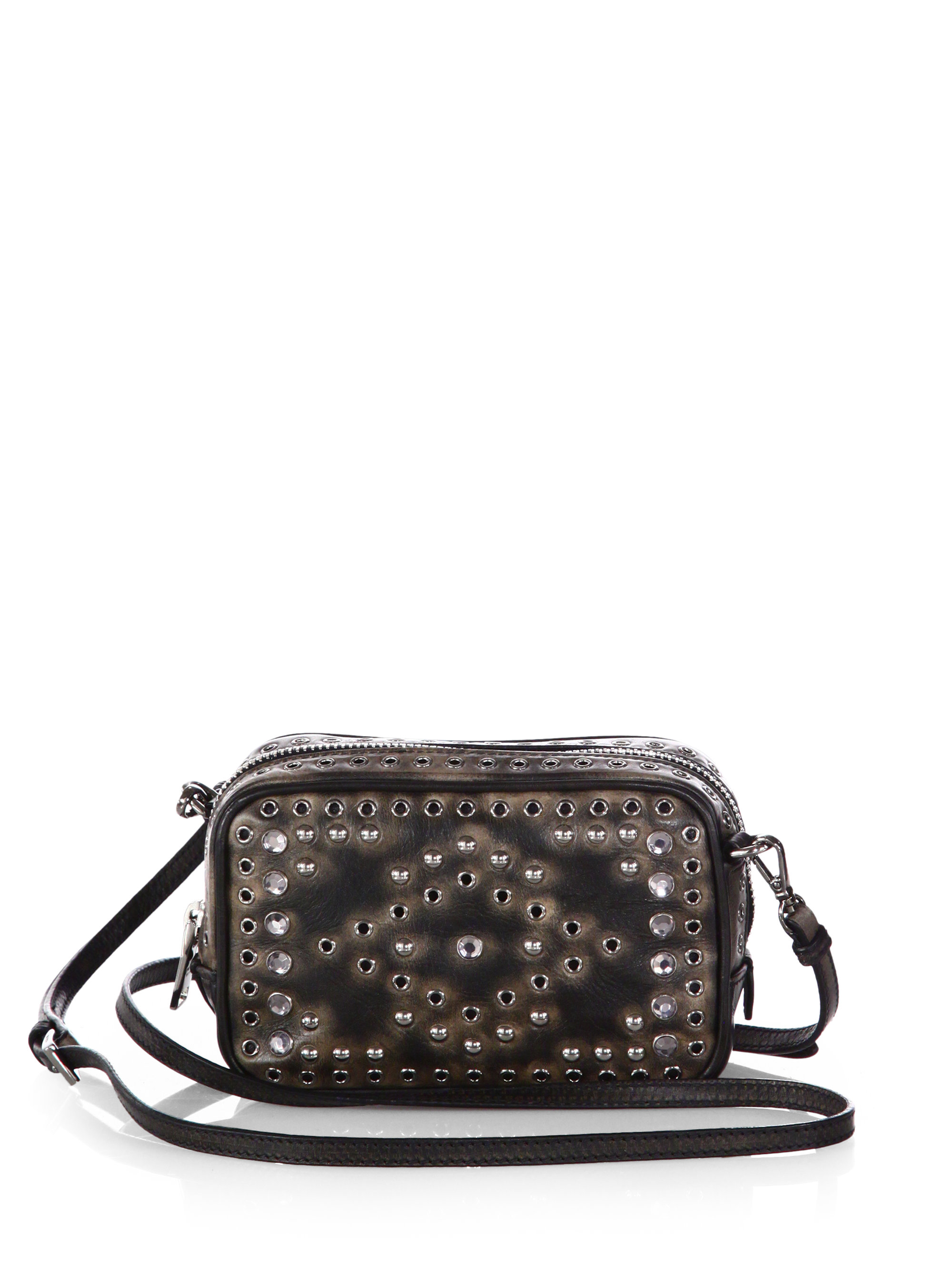 Prada Vitello Vintage Embellished Camera Messenger Bag in Brown ...