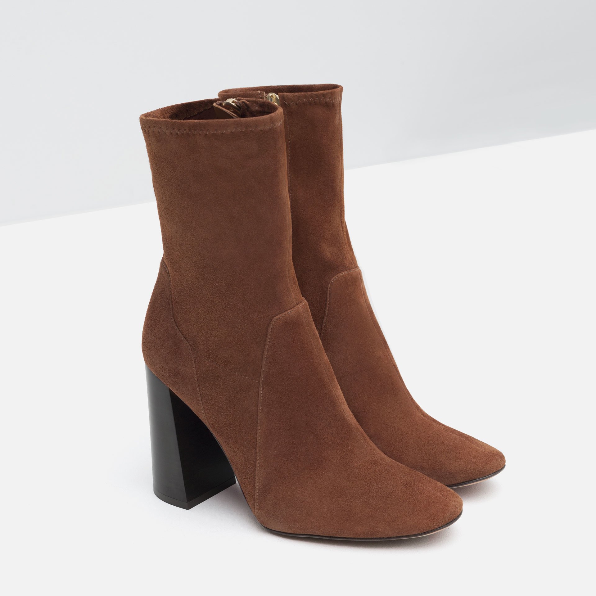 suede high heel ankle boots zara high heel suede ankle boots in brown lyst suede high heel ankle boots zara high heel suede ankle boots in brown lyst