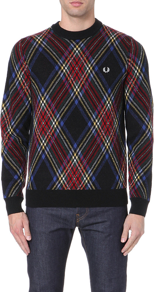 fred perry tartan jumper
