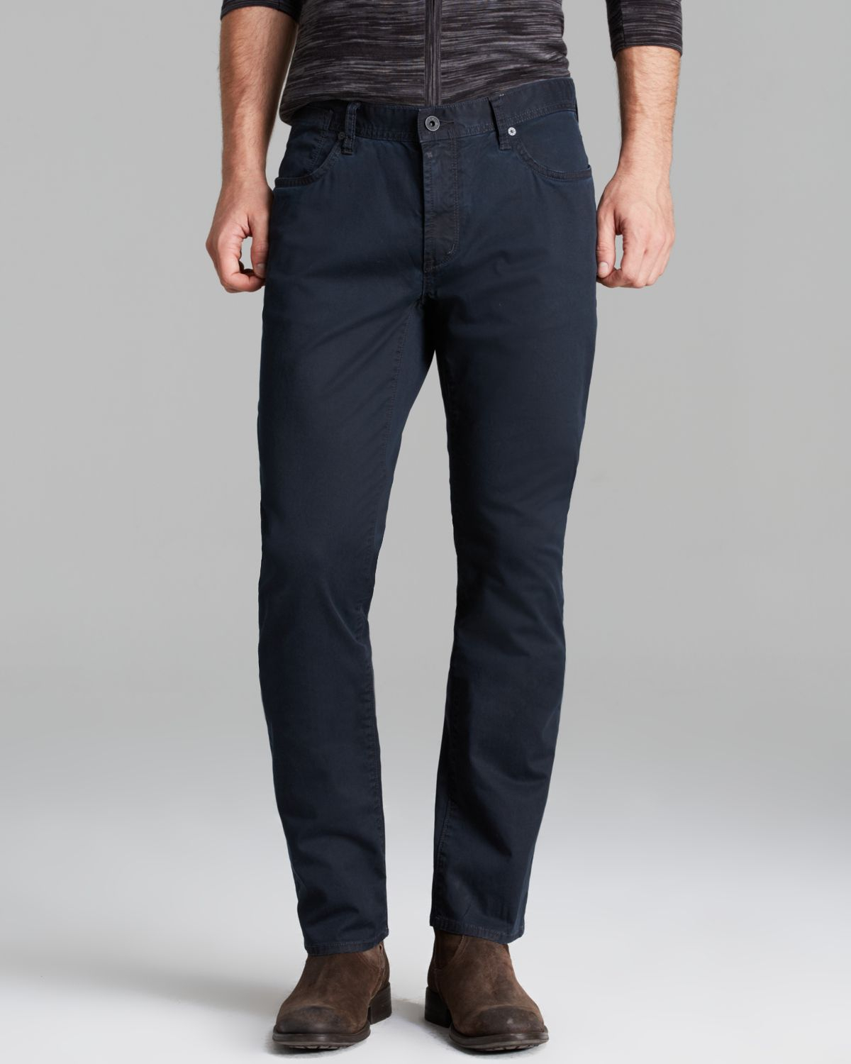 John varvatos Bowery Zip Straight Fit Jeans in Blue for Men | Lyst