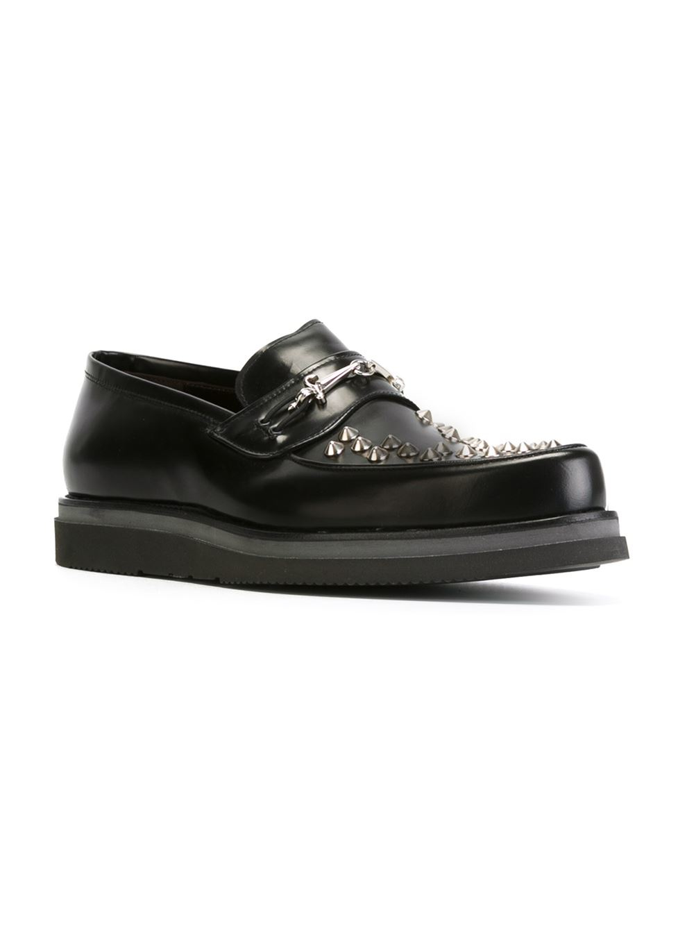 black studded loafers cesare paciotti studded loafers in black for lyst black studded loafers cesare paciotti studded loafers in black for lyst