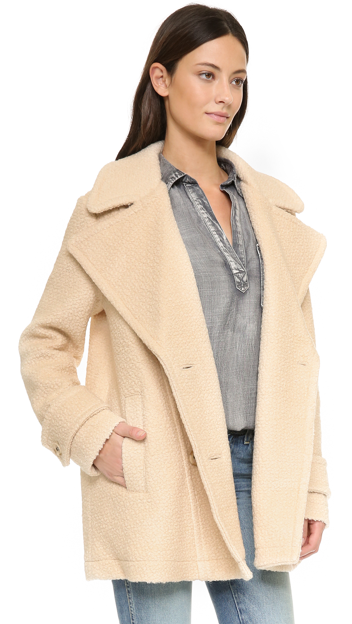 wheat peacoat