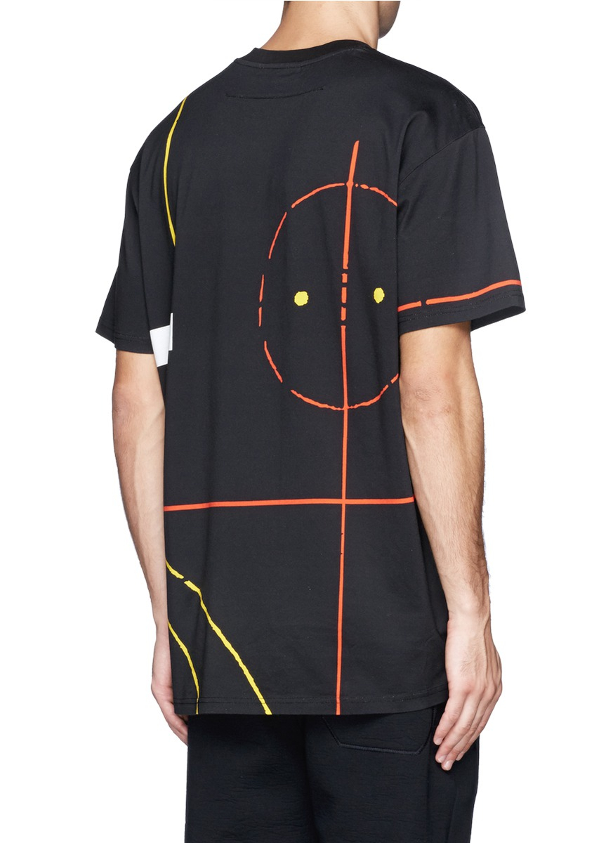 Lyst - Givenchy Basketball Court Print Cotton Jersey T-Shirt in Black ...