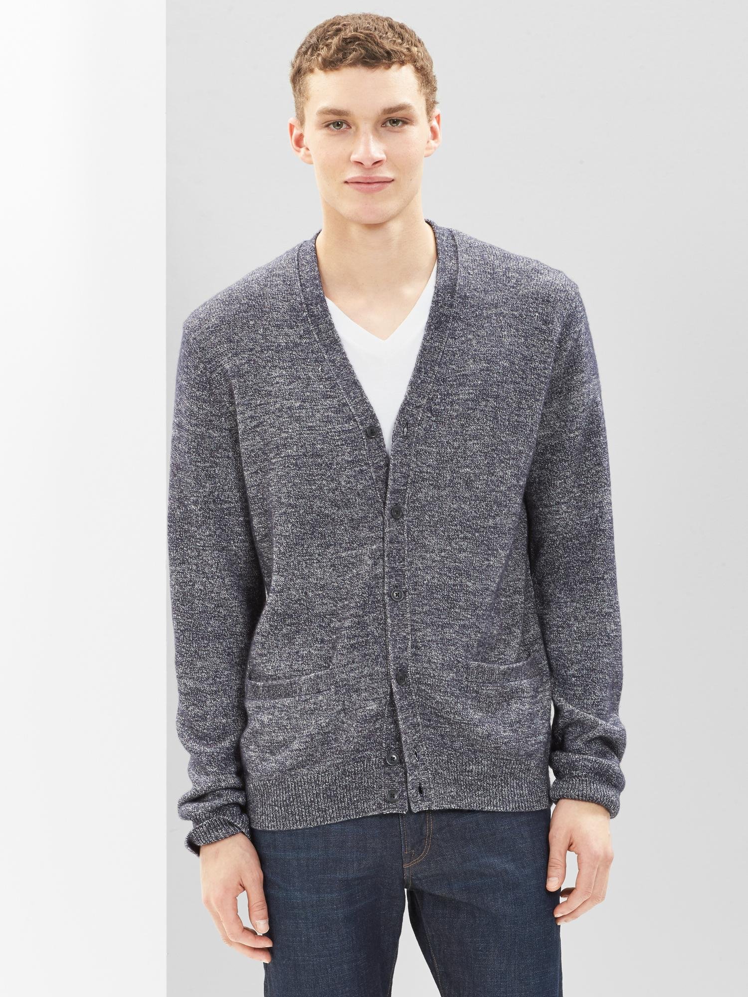 Gap Marled Cardigan in Blue for Men Lyst