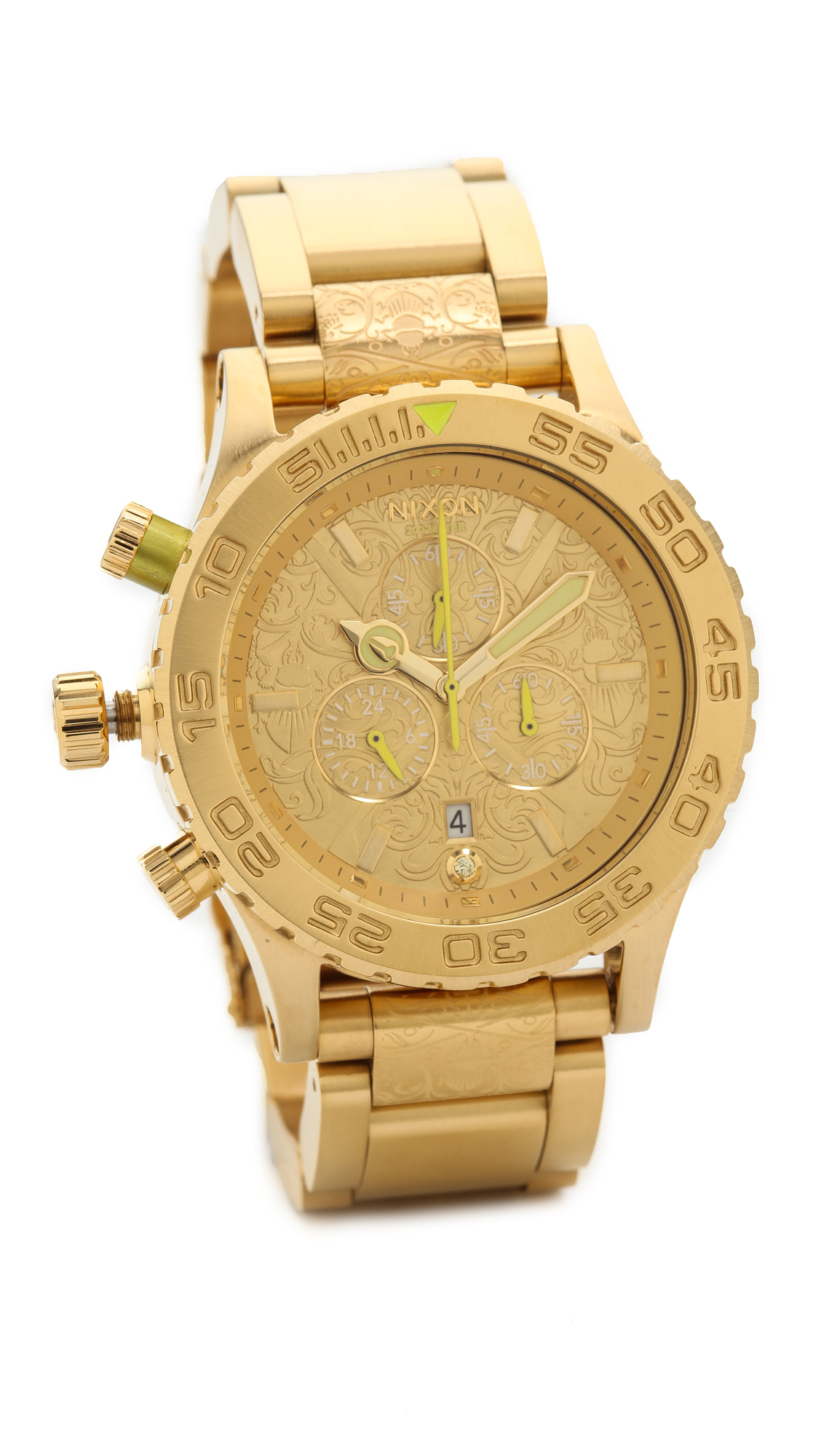 Nixon 42-20 Chrono Watch - Gold/Neon Yellow in Metallic | Lyst