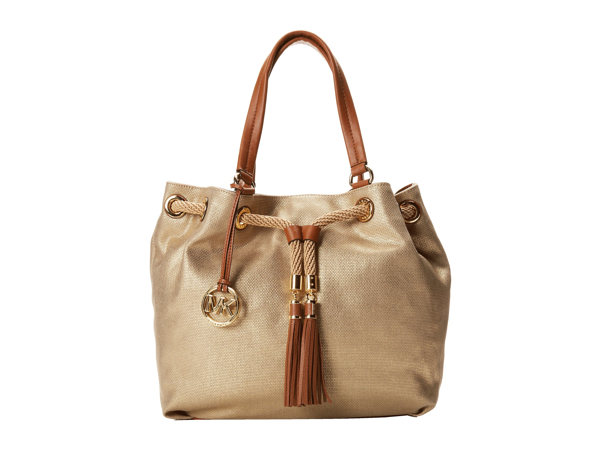 michael kors marina bag reviews Jacquard Monogram Large Satchels - Marwood  VeneerMarwood Veneer