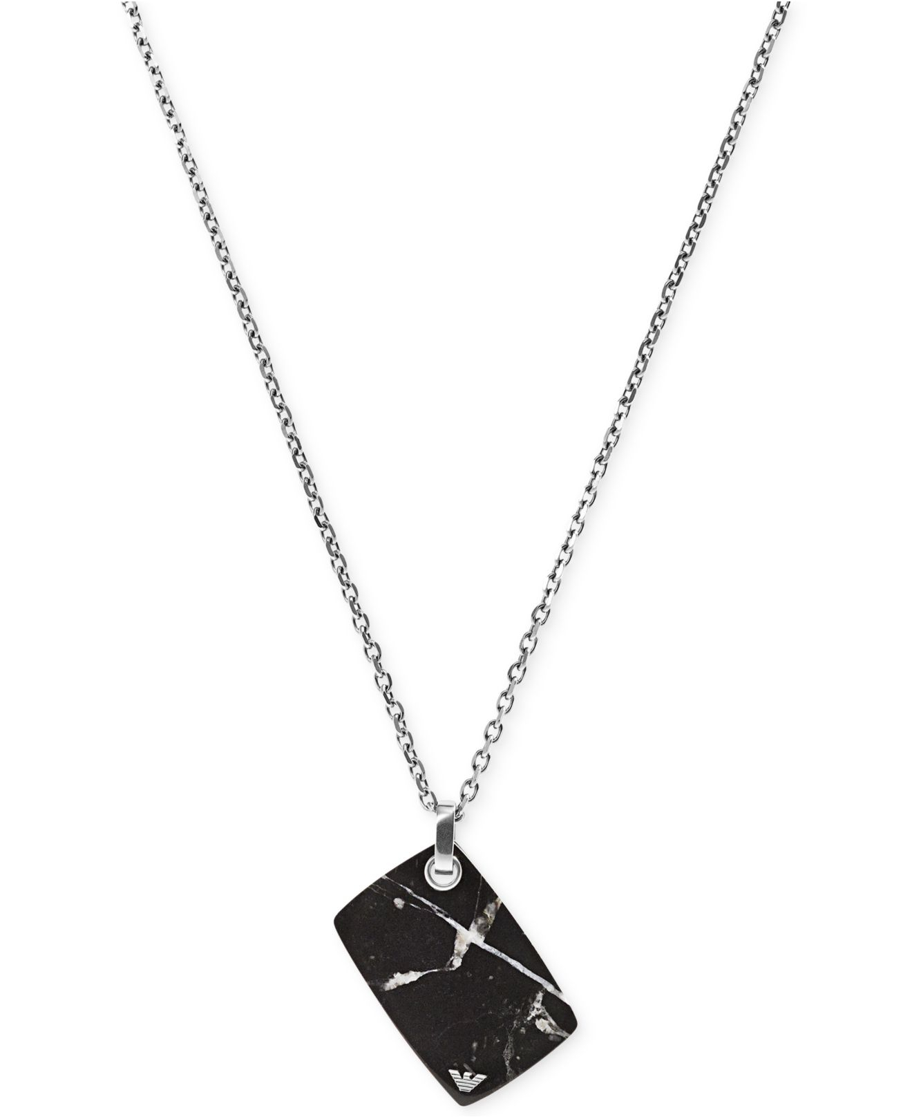 emporio armani men's dog tag necklace