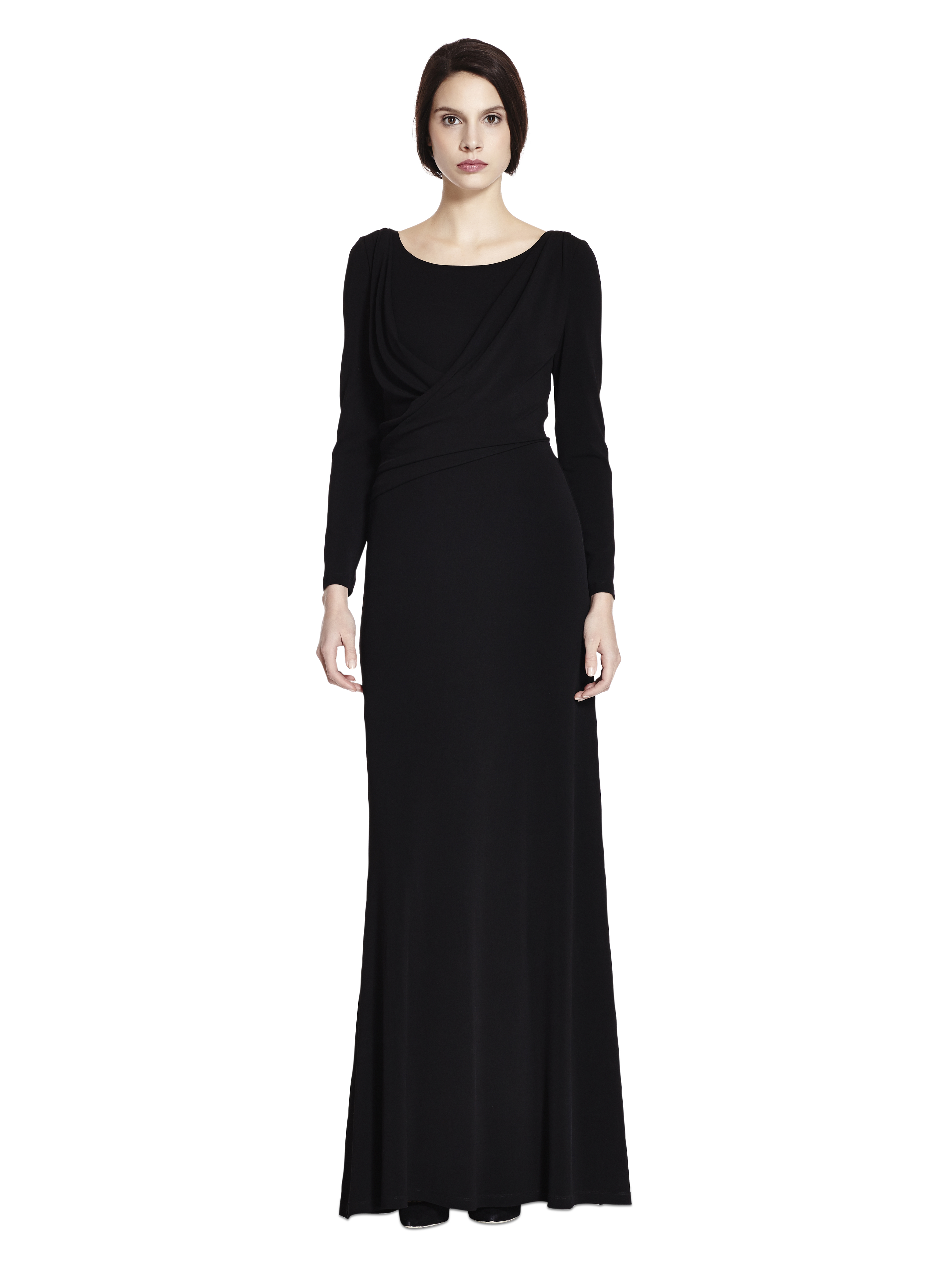 Alberta ferretti Long Sleeve Maxi Dress in Black | Lyst