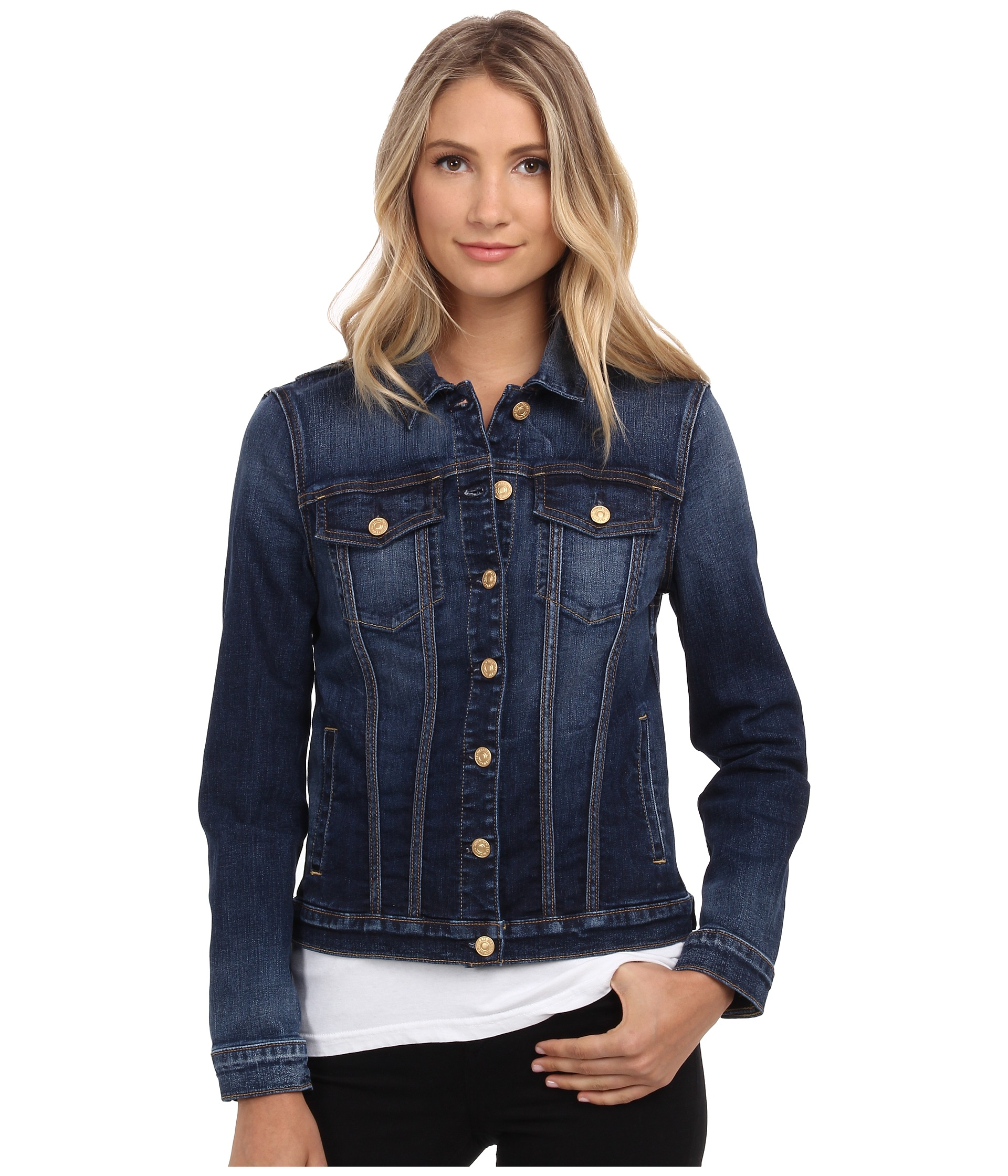 7 For All Mankind Classic Denim Jacket in Blue | Lyst