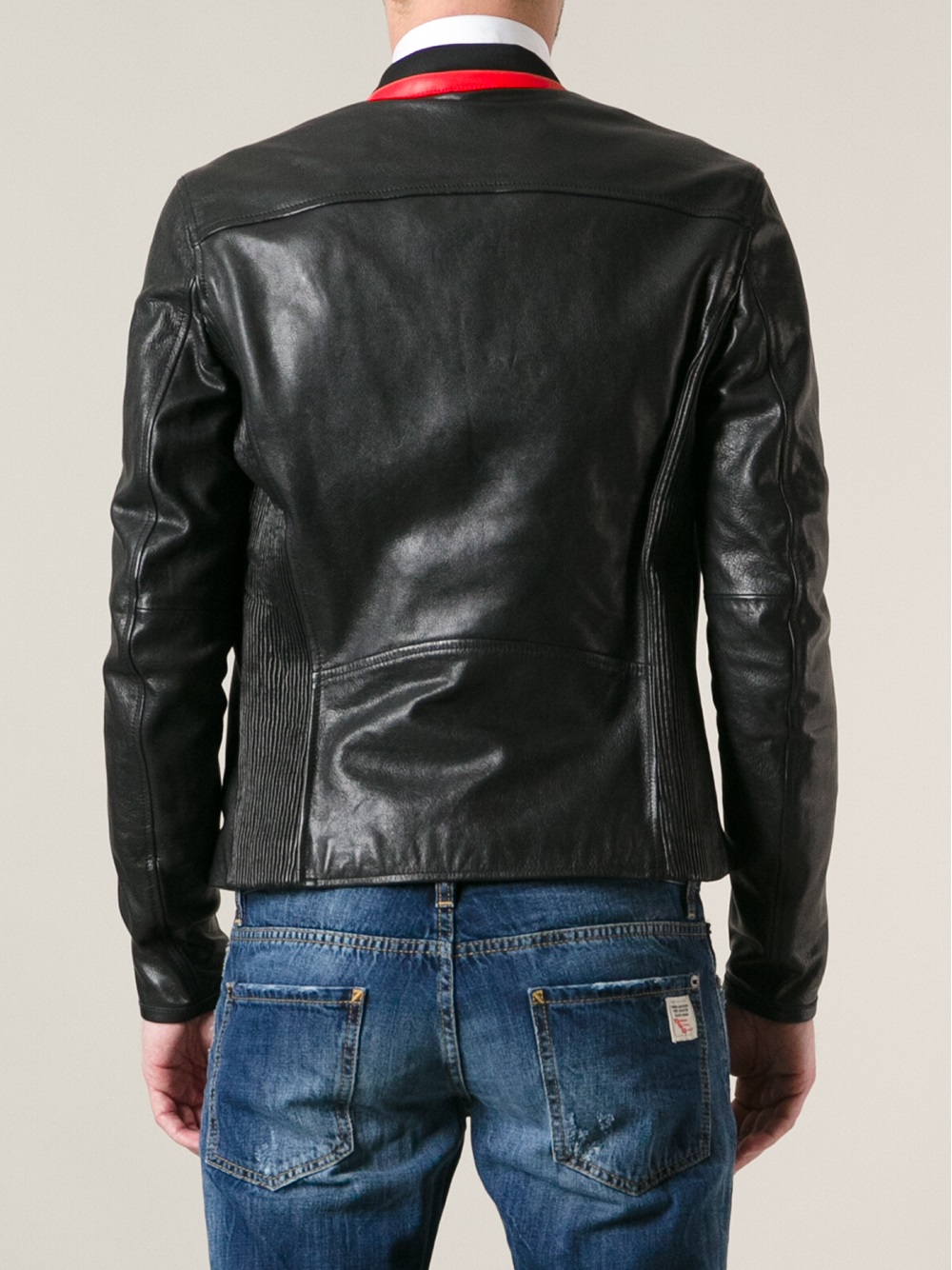 DSquared² Leather Jacket in Black for Men - Lyst