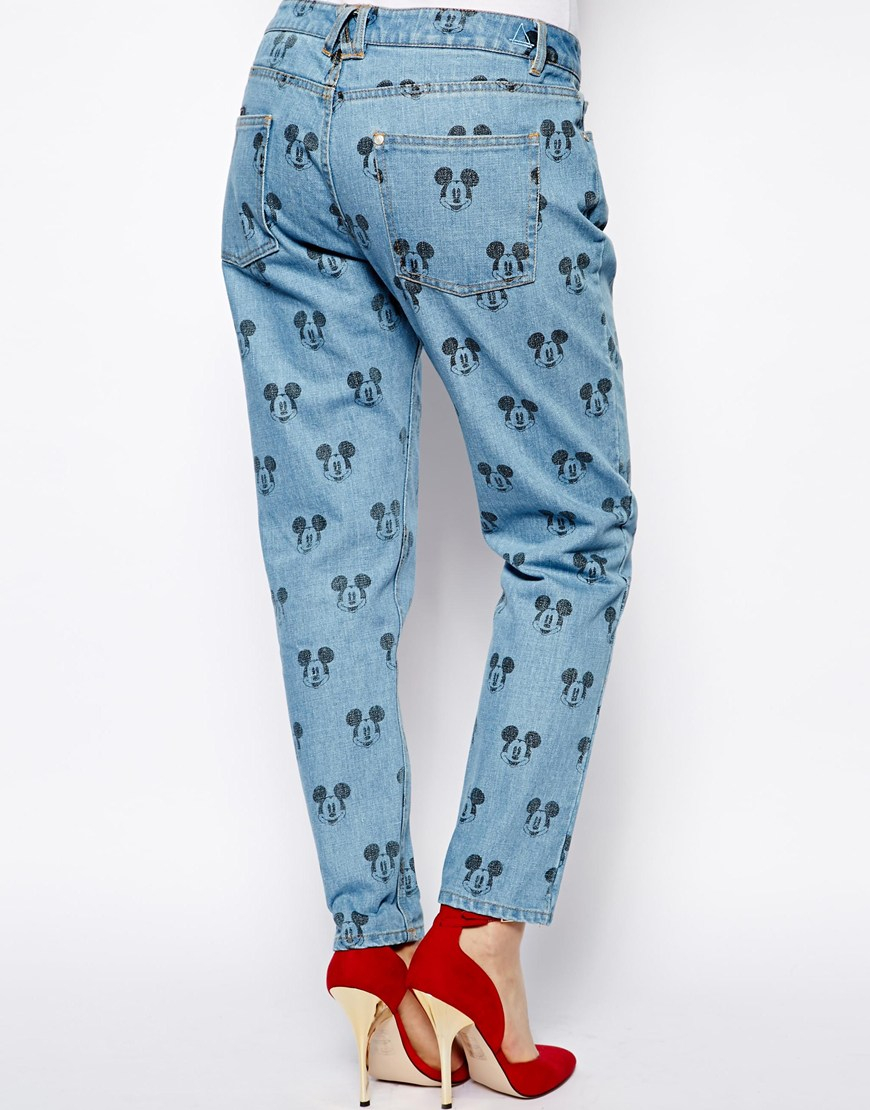 ELEVEN PARIS Jeans in Mickey Mouse Print in Blue - Lyst