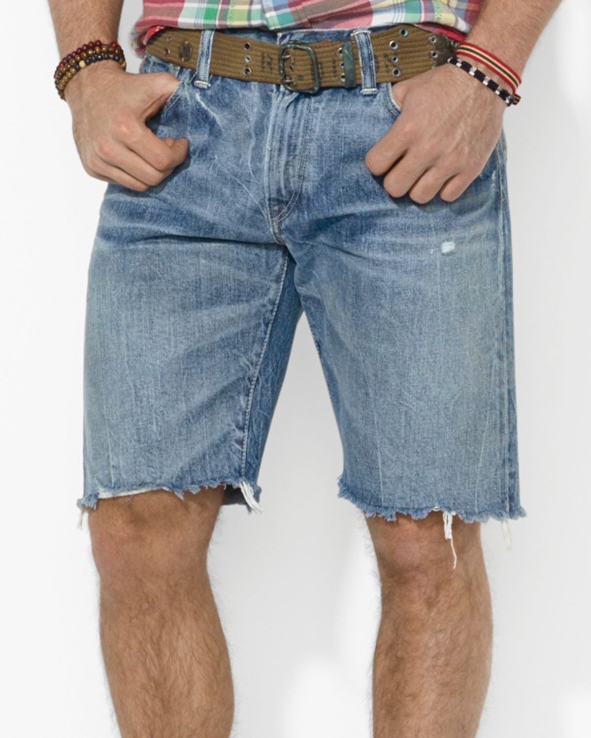 polo blue jean shorts