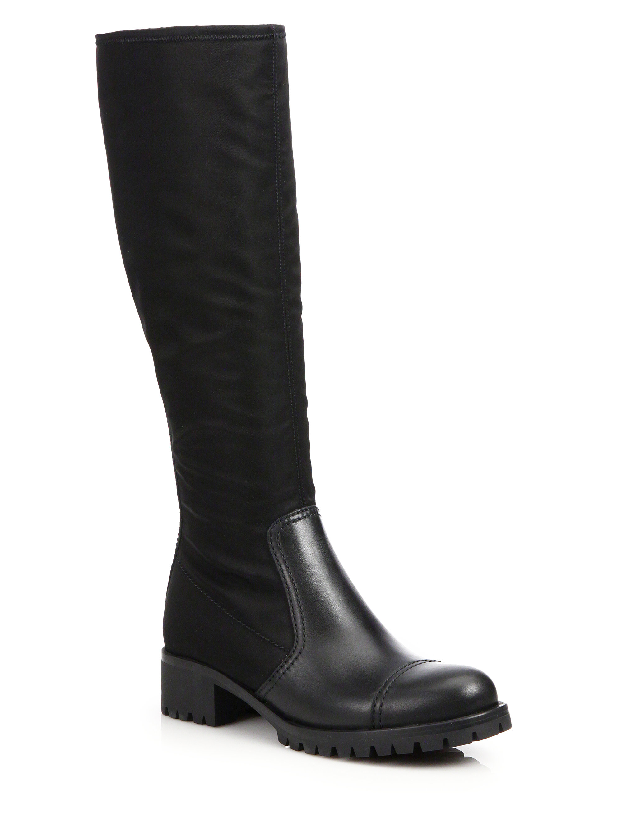 prada lug sole canvas boots