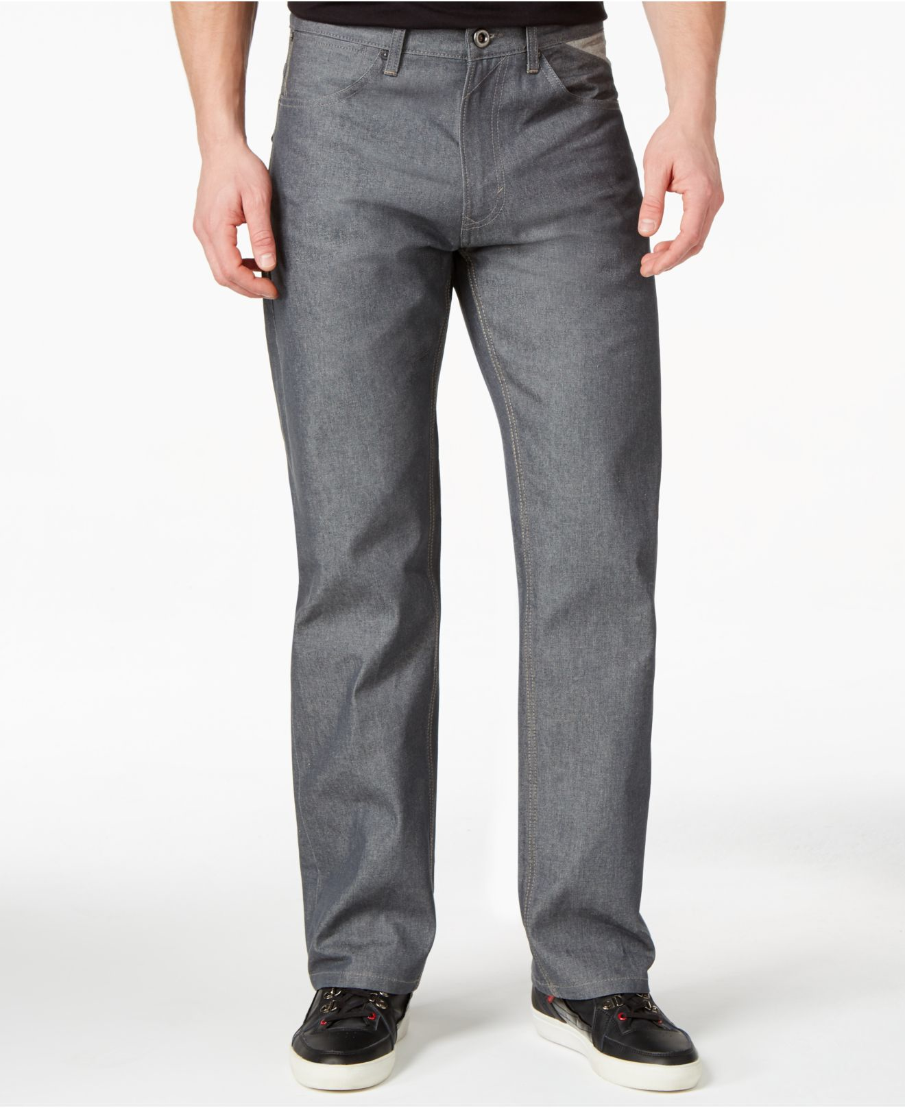 grey relaxed fit jeans