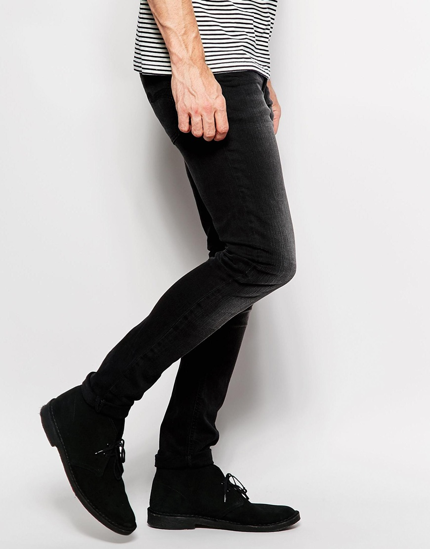 nudie jeans skinny lin black