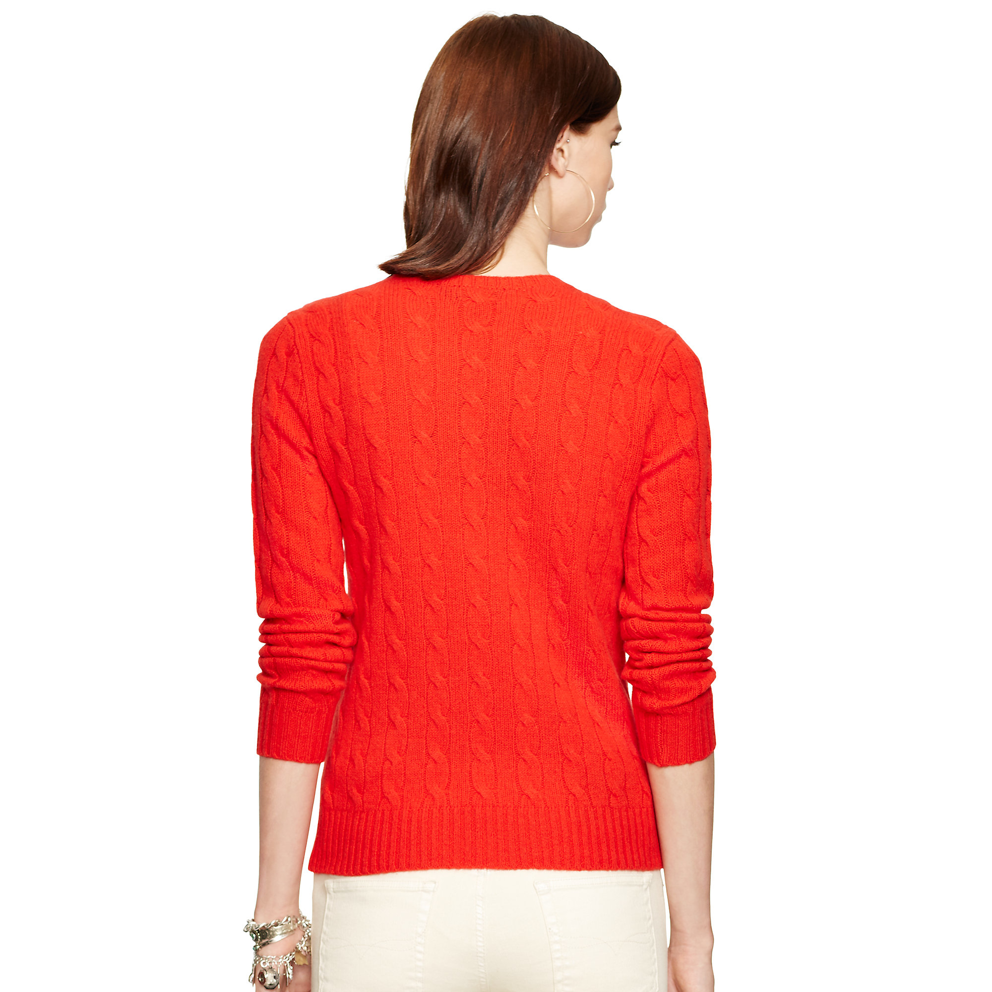 Polo ralph lauren Wool Blend Crewneck Sweater in Red (native red) | Lyst