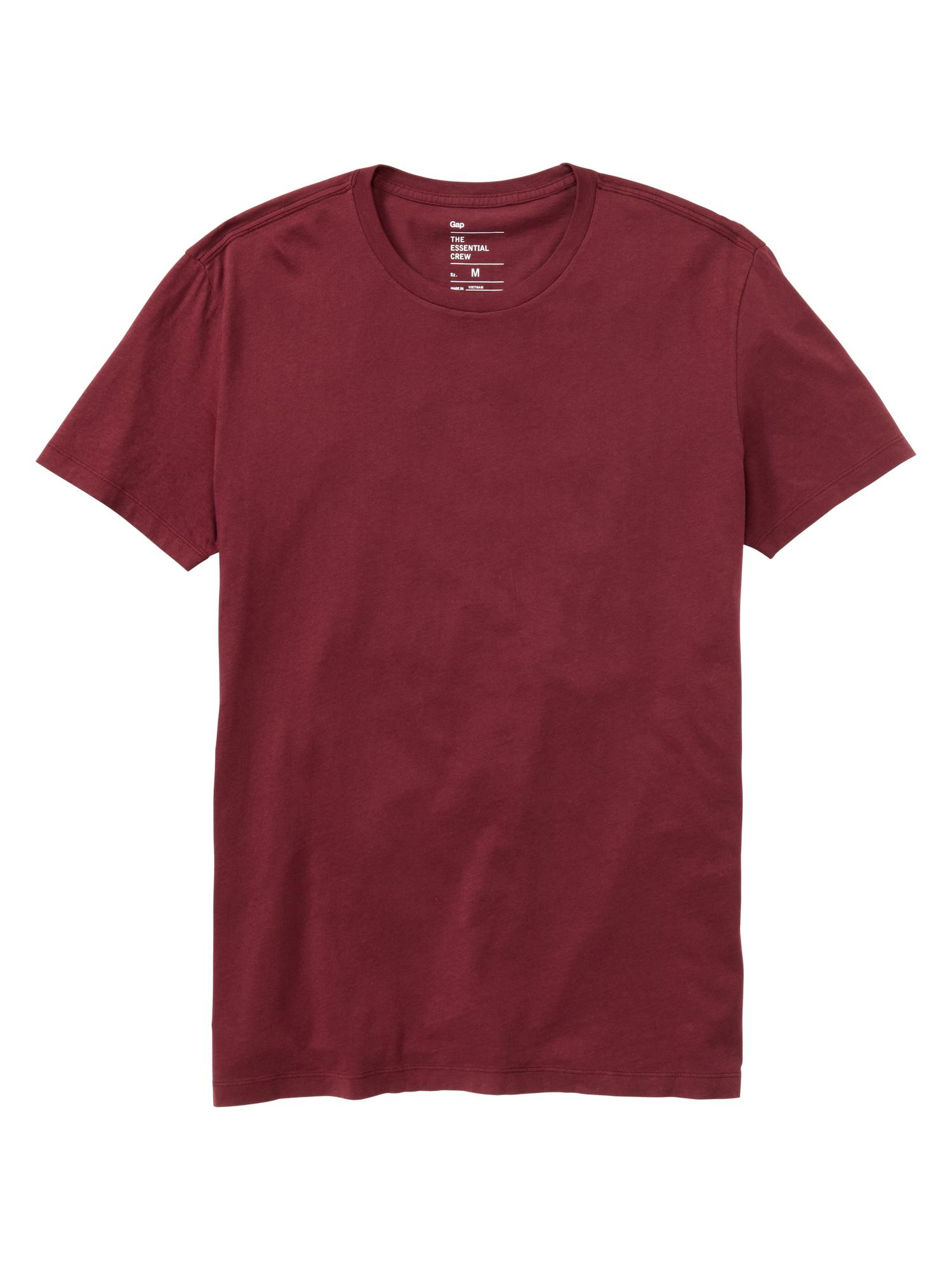 Gap Essential Crewneck T-shirt in Purple for Men - Lyst