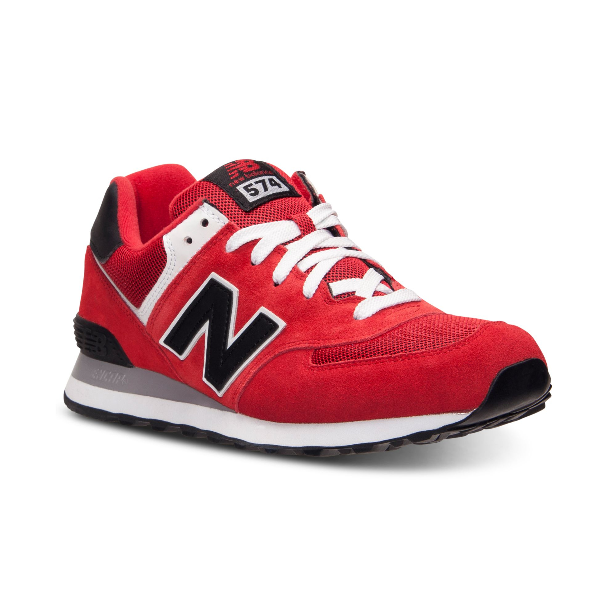 New Balance Men'S 574 Sneakers From Finish Line in Red for Men (RED ...