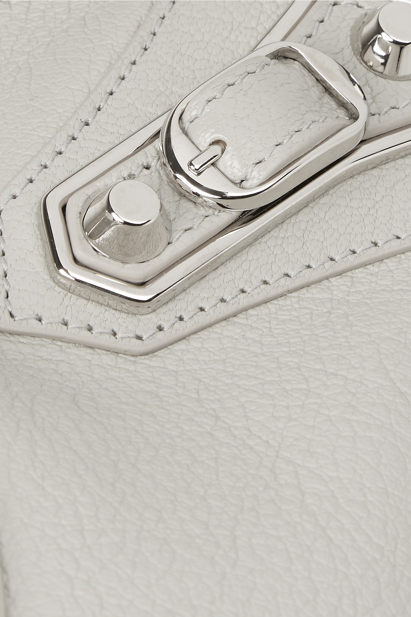 Balenciaga Classic Metallic Edge City Mini Textured-leather Shoulder Bag in  Light Gray (Gray) | Lyst