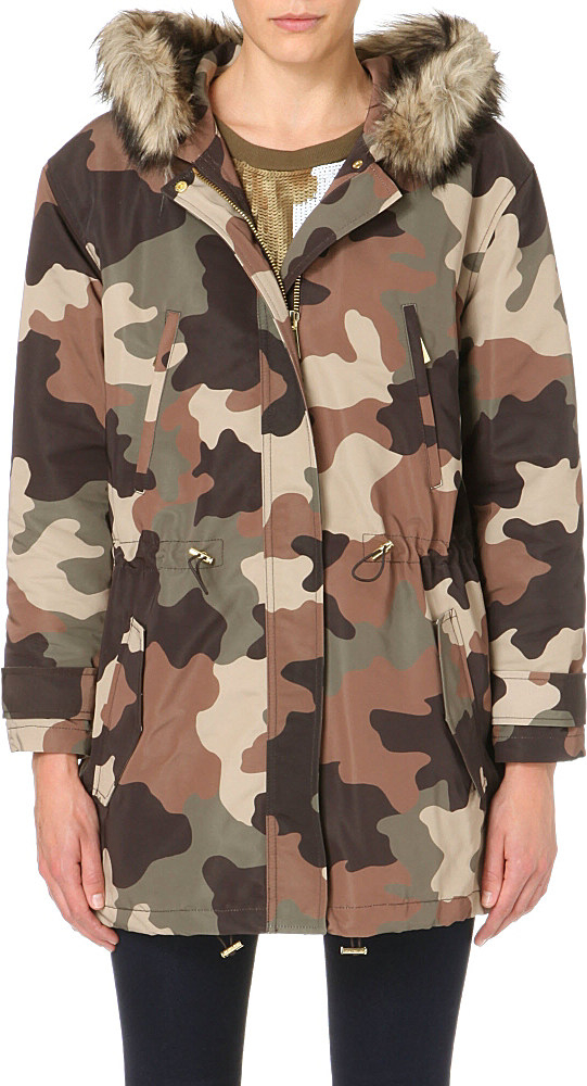 michael kors camouflage coat