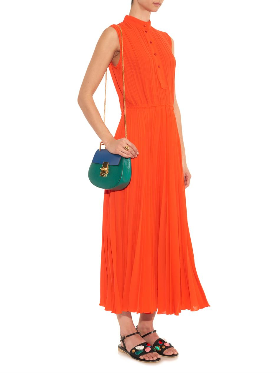 Chlo Drew Mini Two-Toned Cross-Body Bag in Teal (Green) | Lyst  
