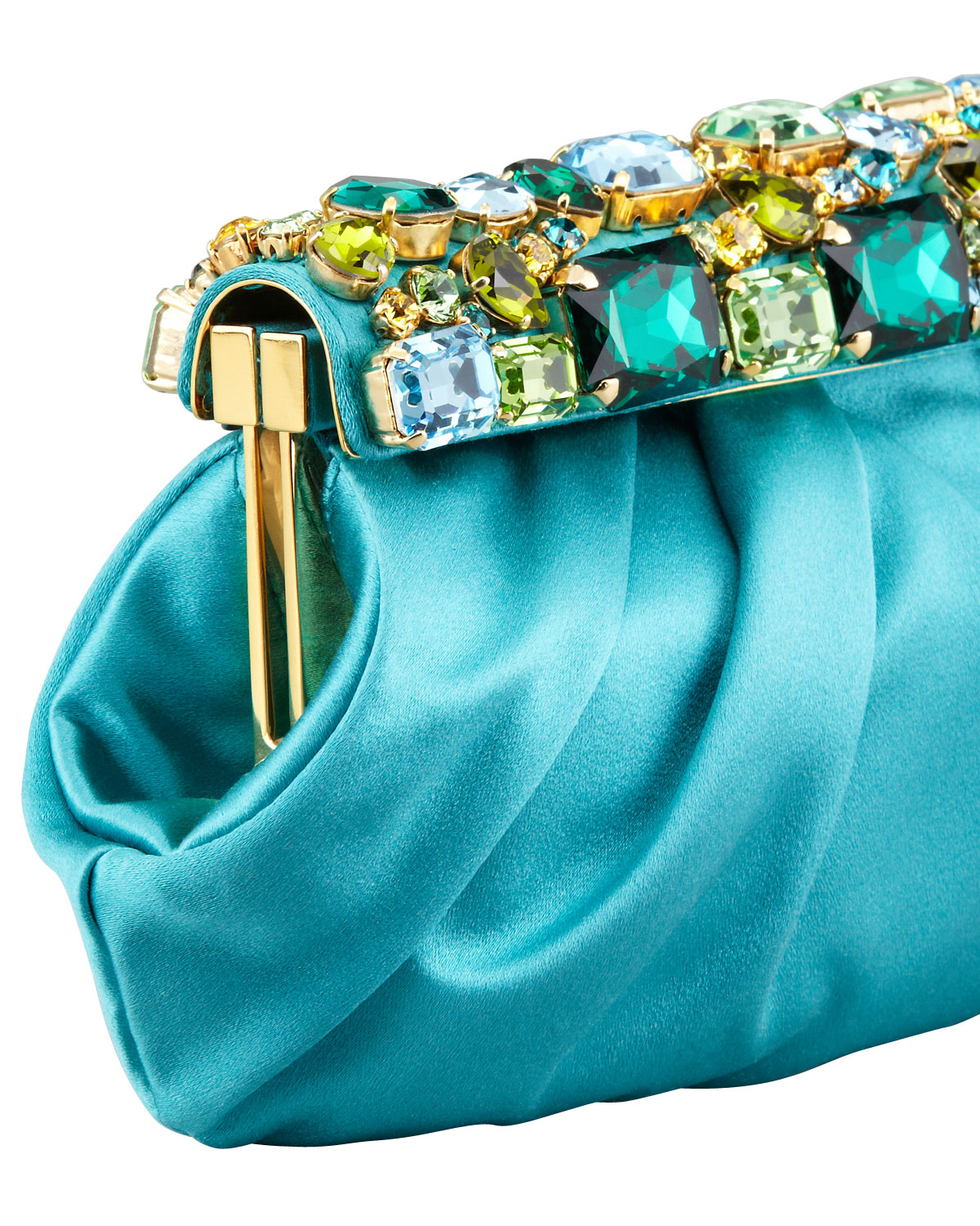 turquoise blue clutch bag